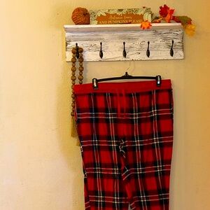 XXL Red Pajama pants drawstring and button front #smokefreehome